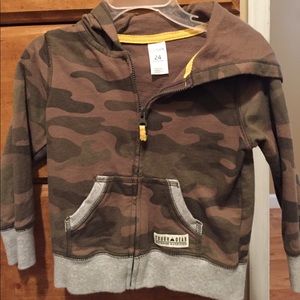 Carter’s zip up camo hoodie 24M